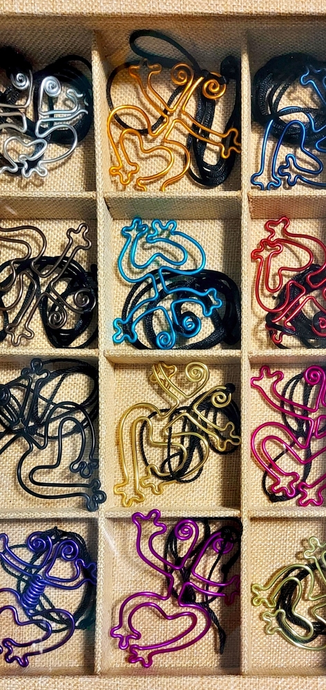 Wire Coqui Frog Necklace Handmade in Puerto Rico